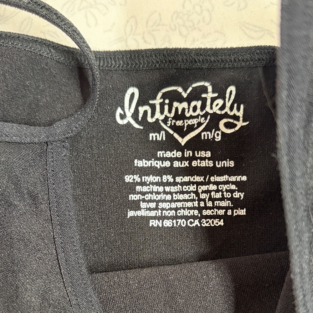 Intimately Free People Seamless Mini Slip - Black - Size Medium - Picture 3 of 7